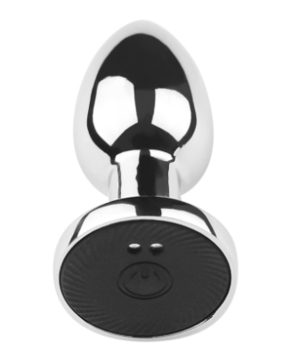 Plug vibrant acier inoxydable anal taille S avec télécommande, USB BOOTY